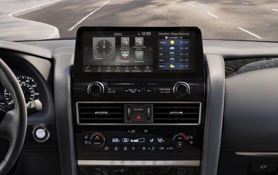 2023 Nissan Armada touchscreen and front console | Nissan of Fremont in Fremont CA