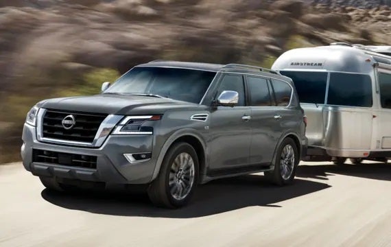 2023 Nissan Armada towing an airstream | Nissan of Fremont in Fremont CA