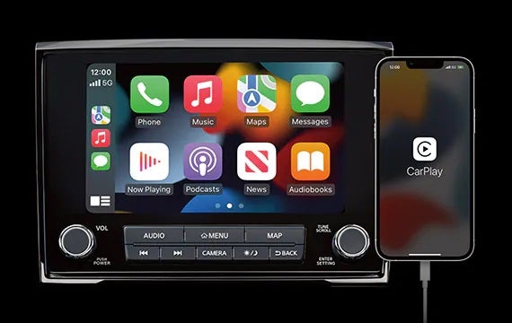Stay connected with a standard 8" touch-screen display 2023 Nissan Titan | Nissan of Fremont in Fremont CA
