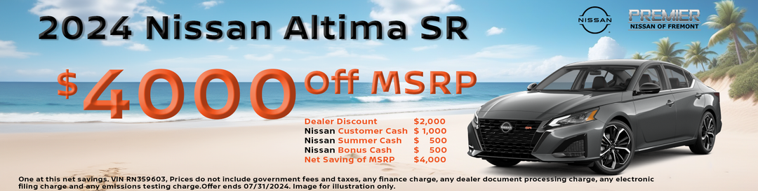 $4000 Off MSRP on 2024 Nissan Altima SR